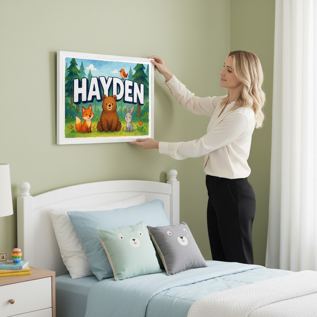 Personalized name art for Hayden