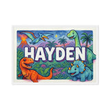 Hayden Name Art - Dinosaur Adventure personalized wall print for kids