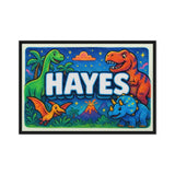 Hayes Name Art - Dinosaur Adventure personalized wall print for kids