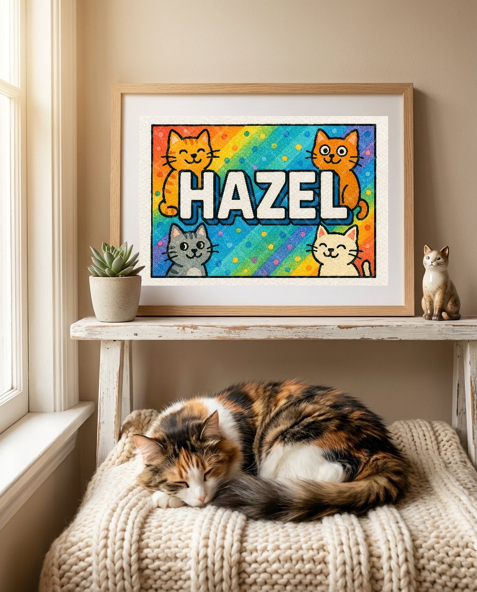 Personalized name art for Hazel