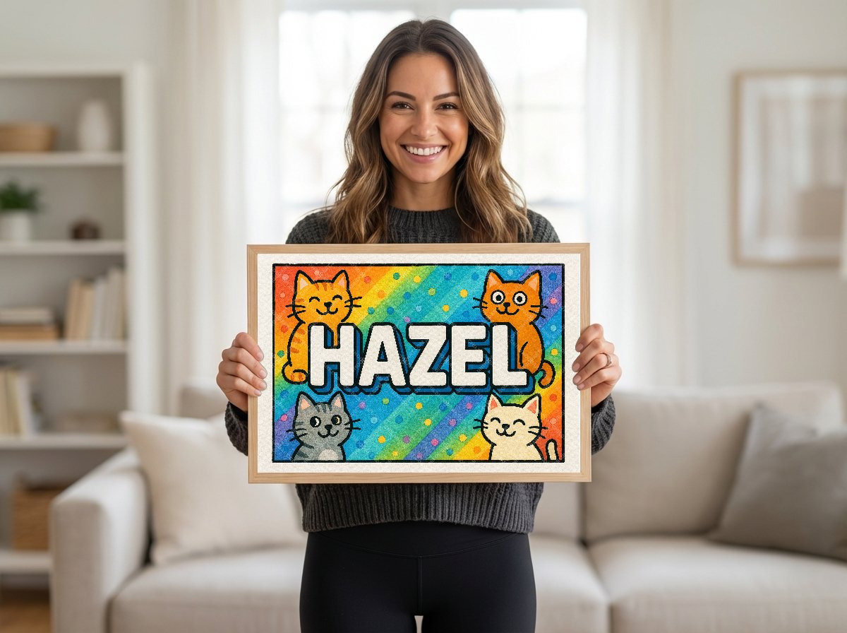 Personalized name art for Hazel