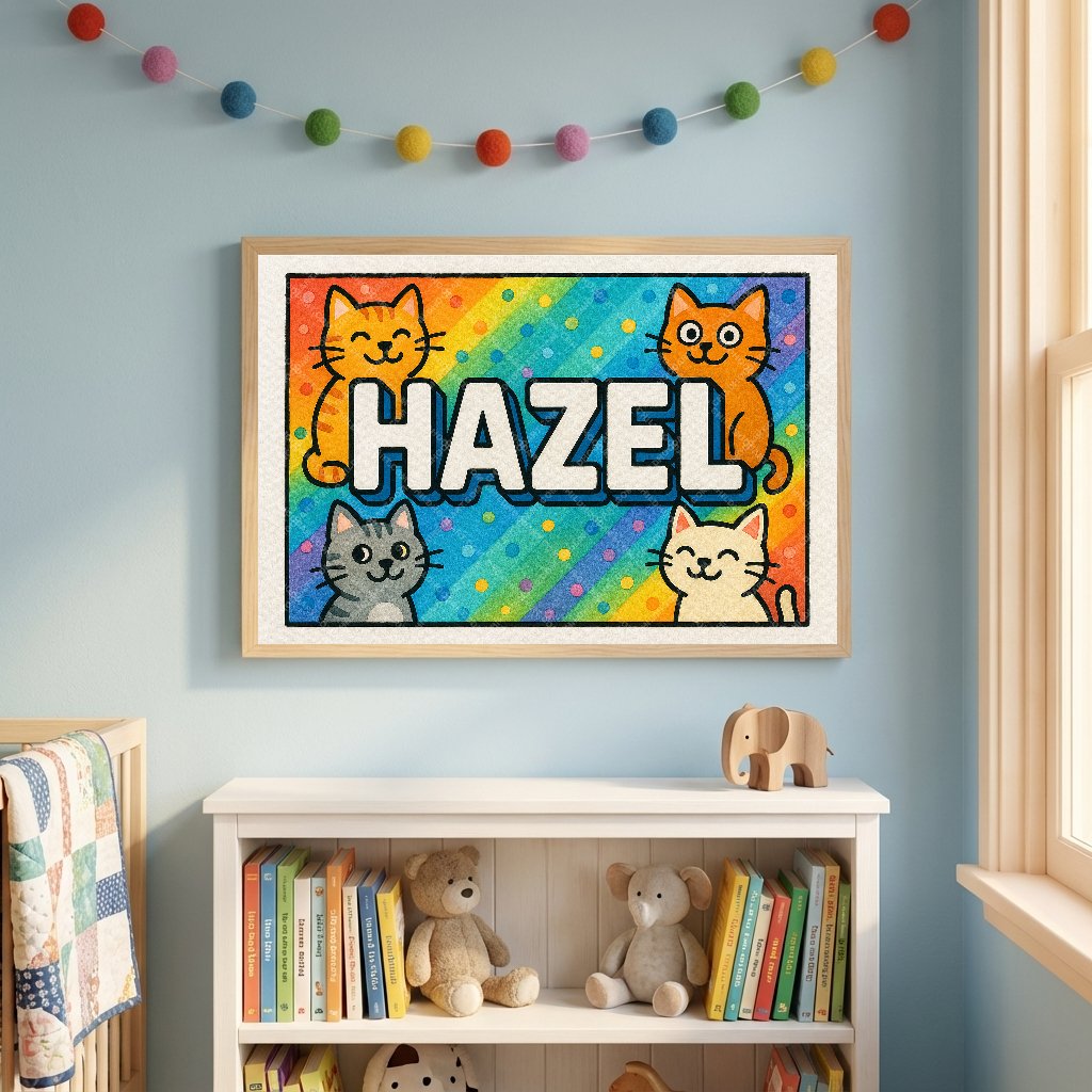 Personalized name art for Hazel