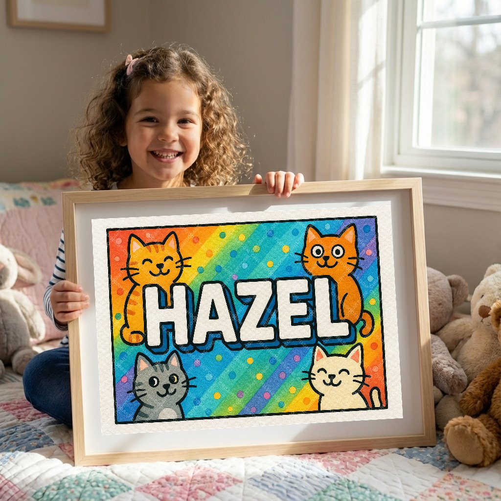 Personalized name art for Hazel