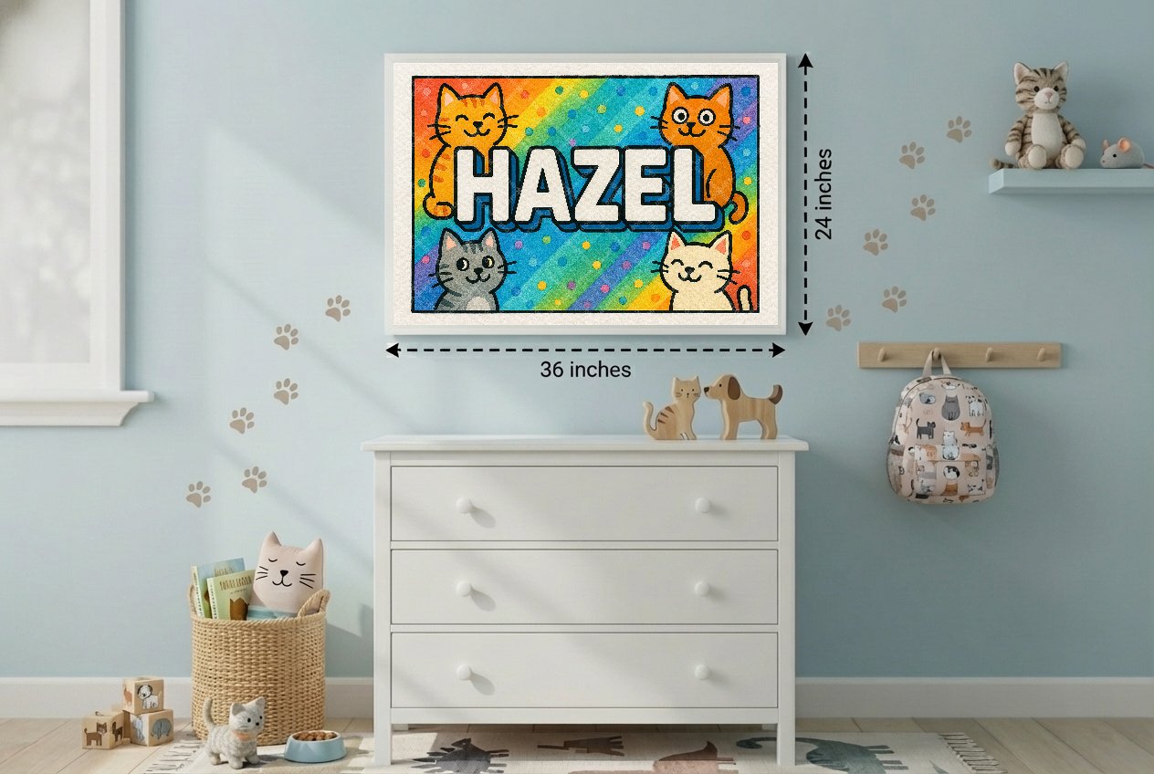 Personalized name art for Hazel