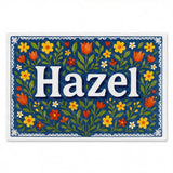 Calm personalized name art for Hazel