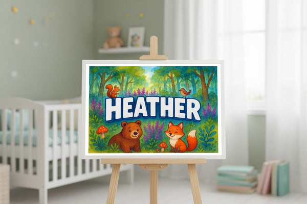 Heather’s Personalized Forest Friends Art
