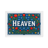 Heaven Name Art - Floral Farmhouse personalized wall print for kids