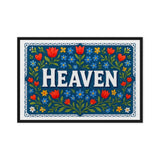 Heaven Name Art - Floral Farmhouse personalized wall print for kids
