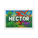 Hector Name Art - Dinosaur Adventure personalized wall print for kids