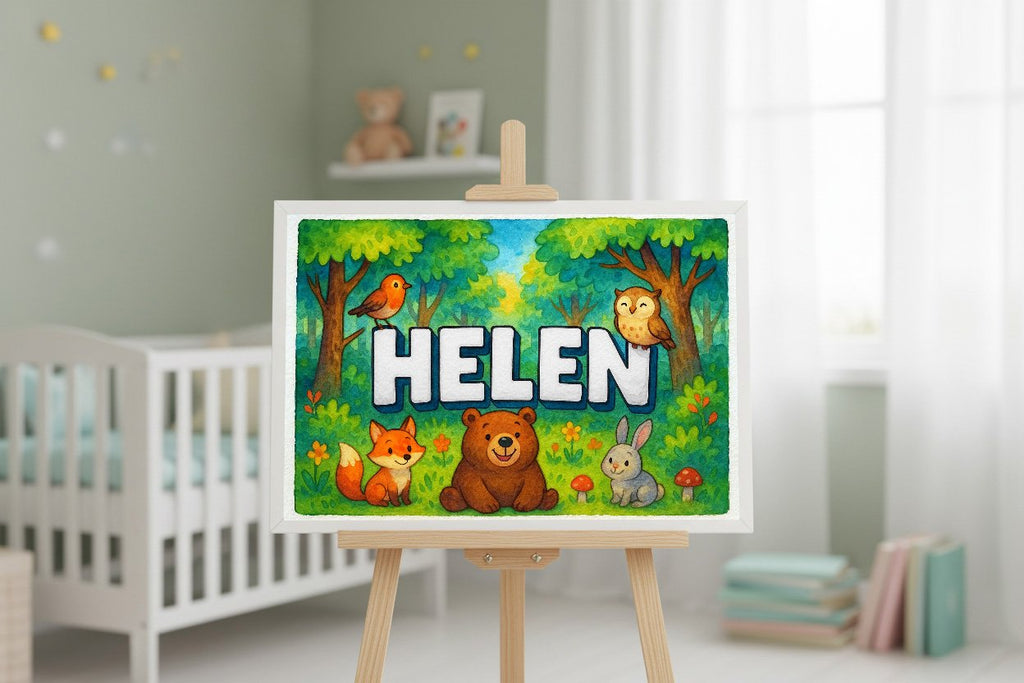 Personalized name art for Helen