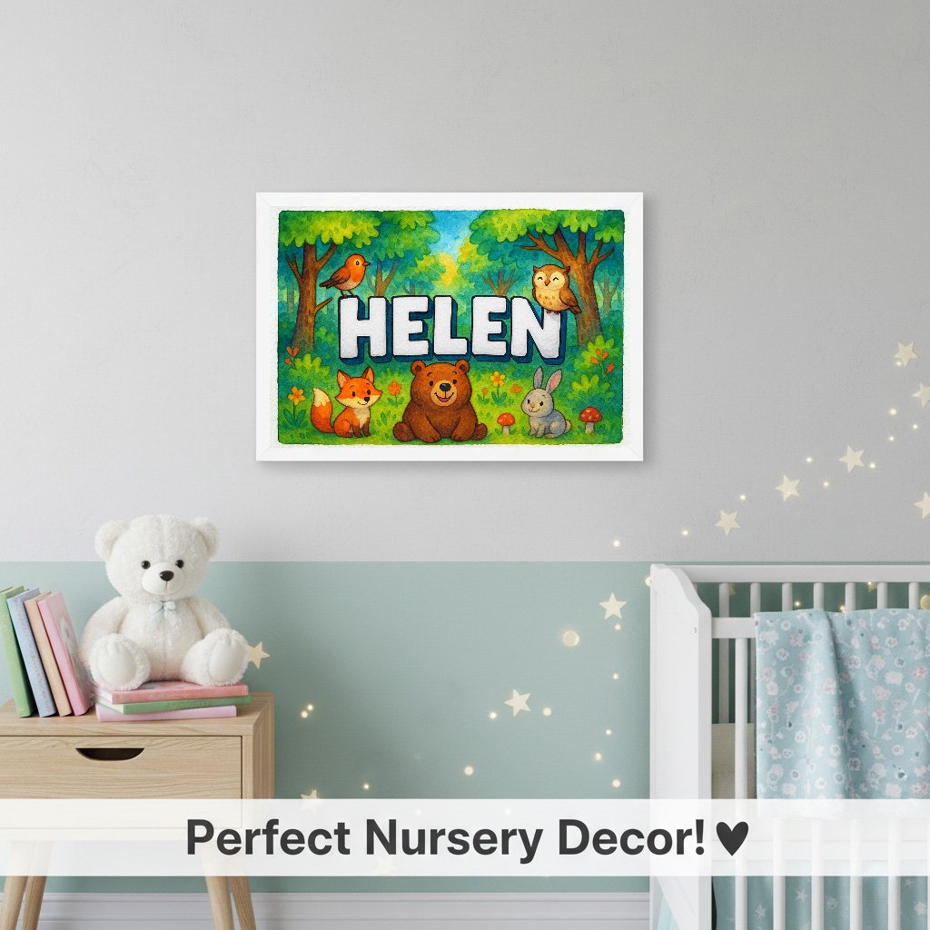 Personalized name art for Helen