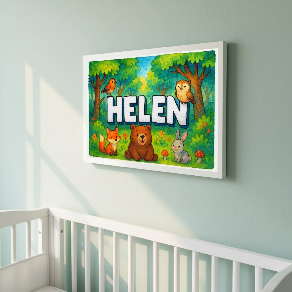 Personalized name art for Helen