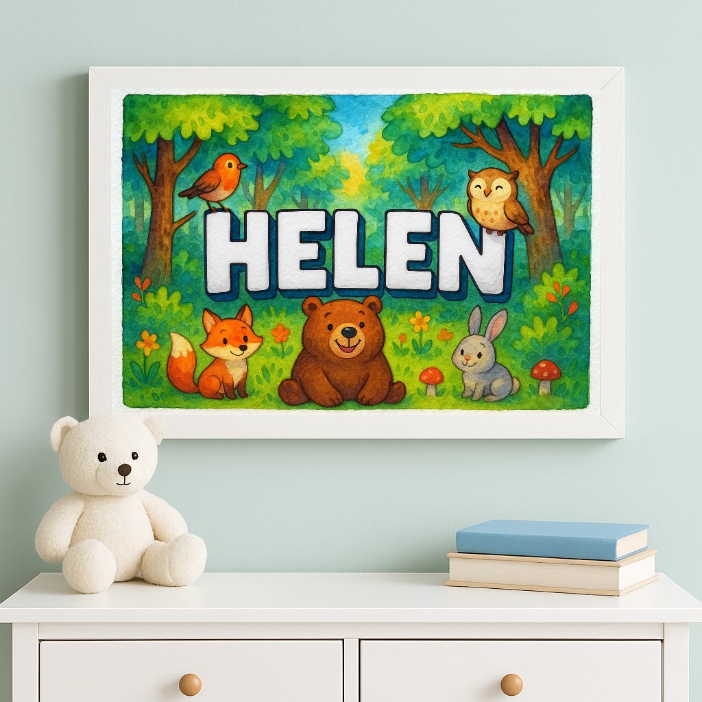 Personalized name art for Helen