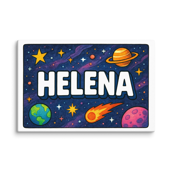 Lena Name Art - Space Explorers Personalized Wall Art