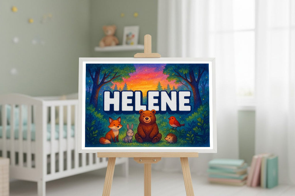 Personalized name art for Helene