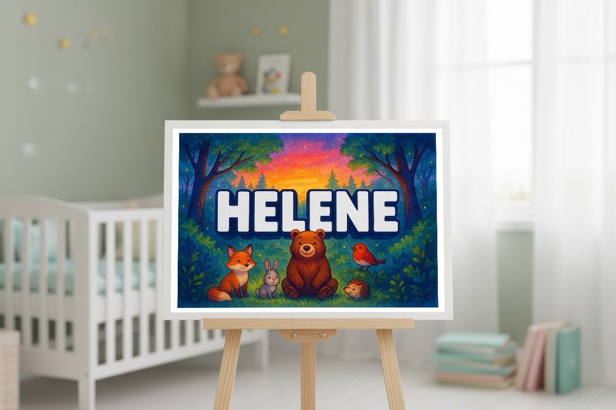 Personalized name art for Helene