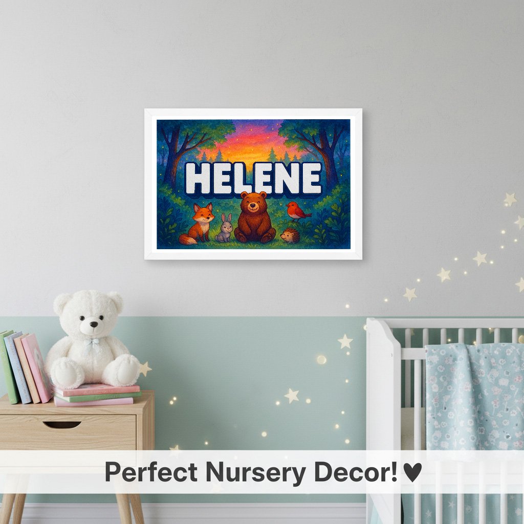 Personalized name art for Helene