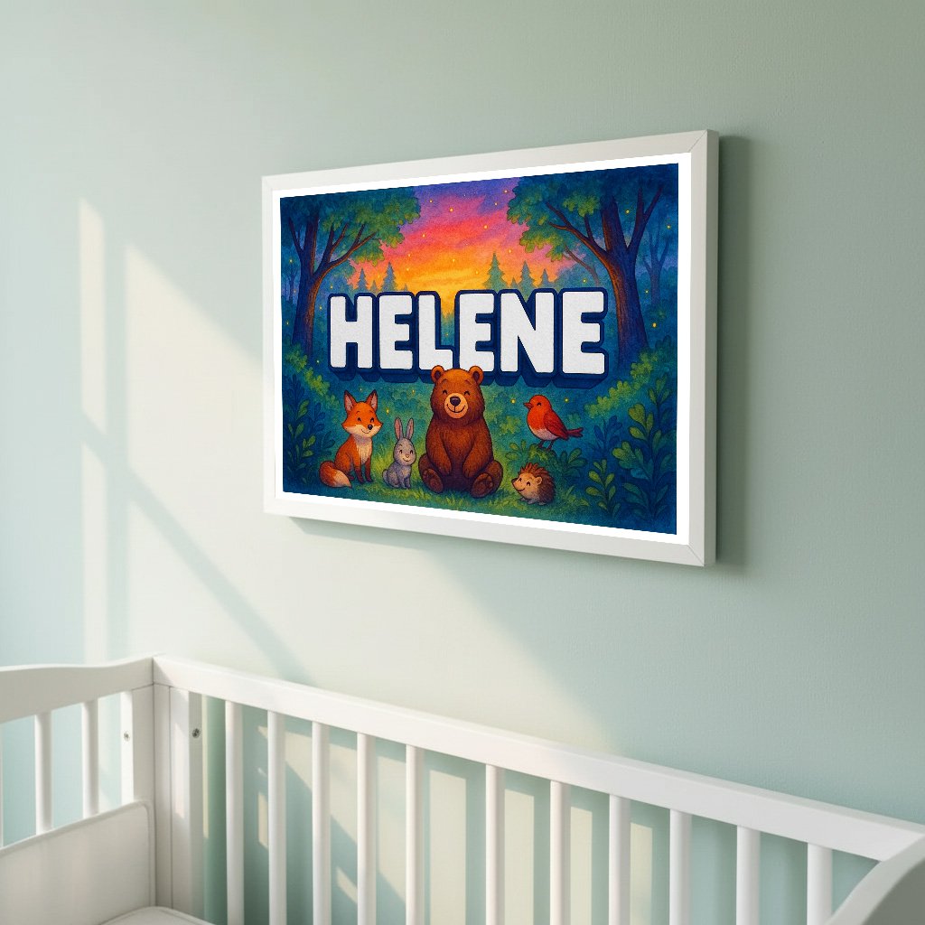 Personalized name art for Helene