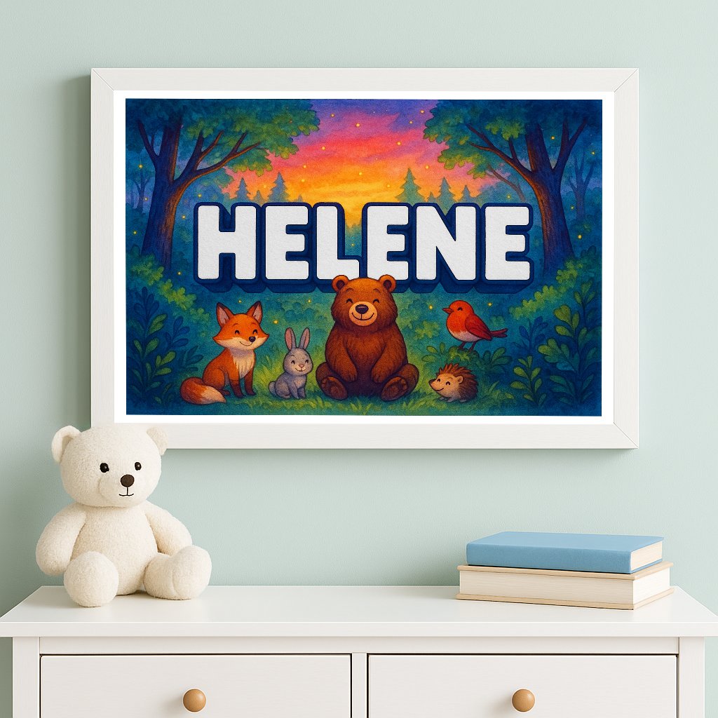 Personalized name art for Helene