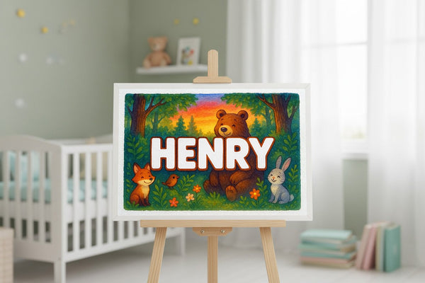 Henry’s Personalized Forest Friends Art