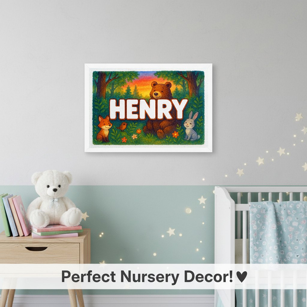 Personalized name art for Henry