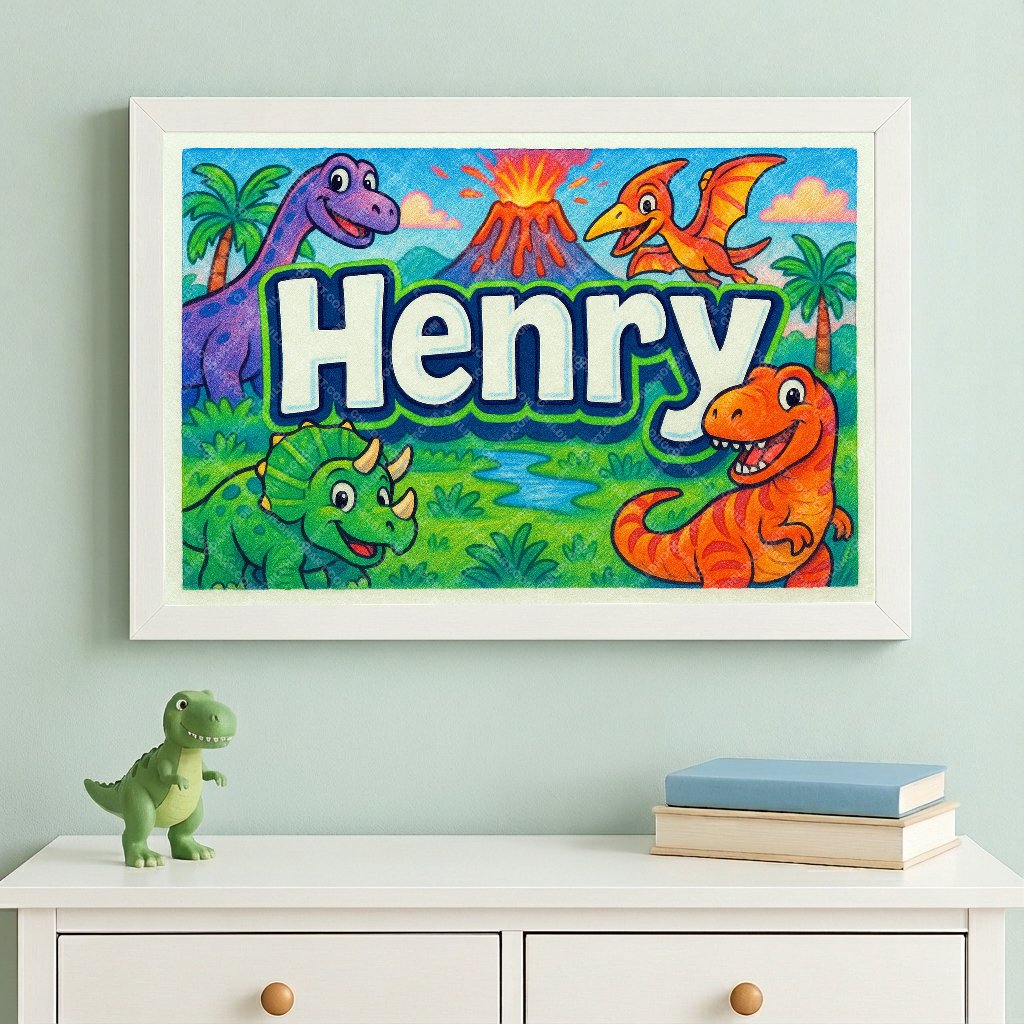 Personalized name art for Henry