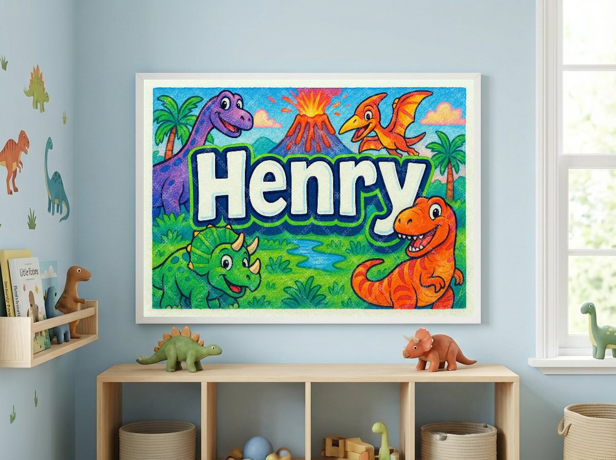 Personalized name art for Henry