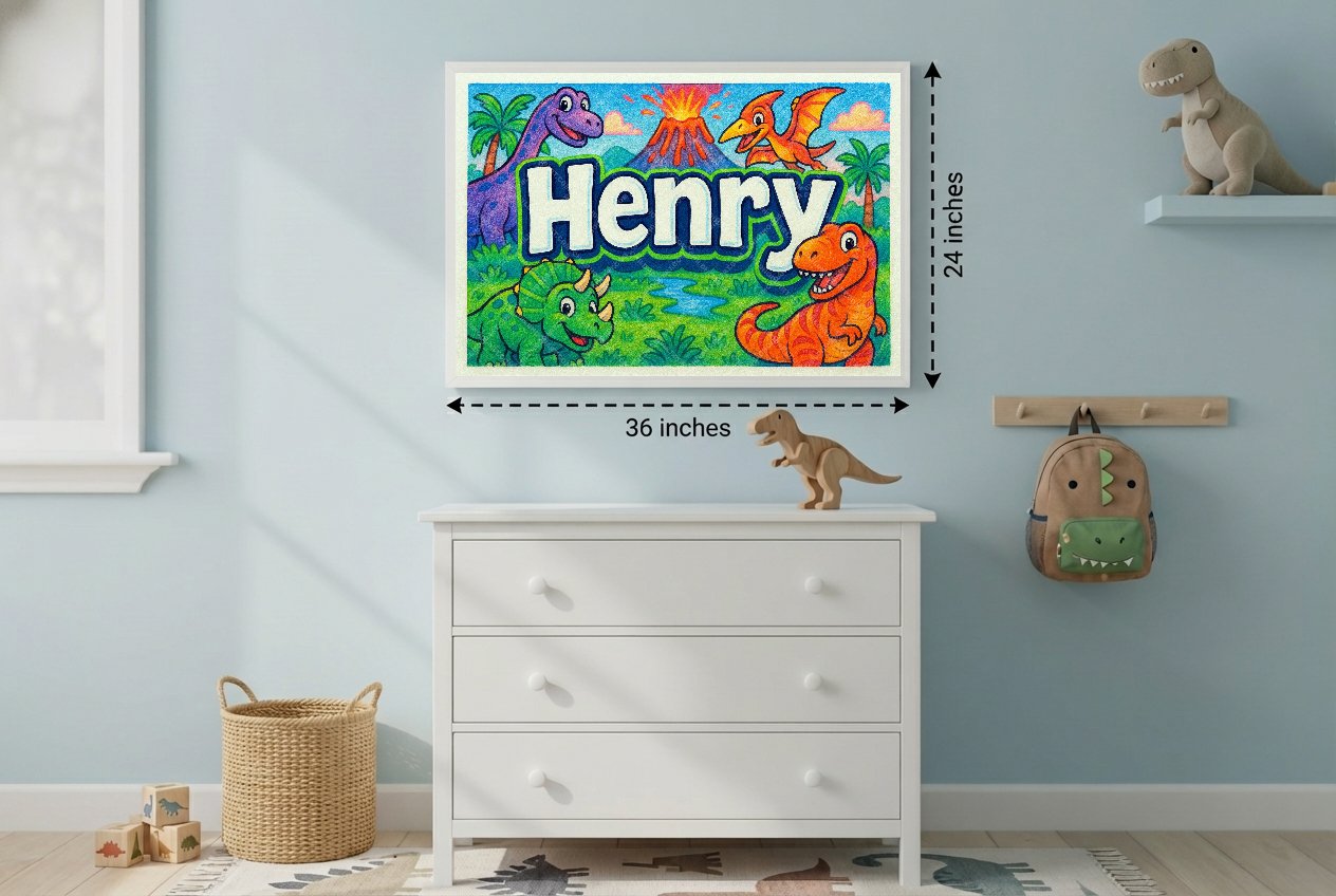 Personalized name art for Henry