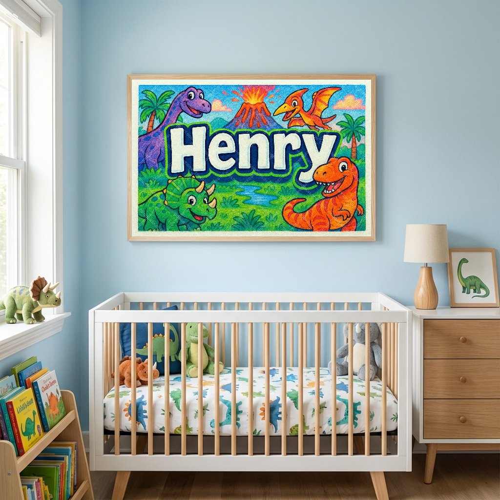 Personalized name art for Henry
