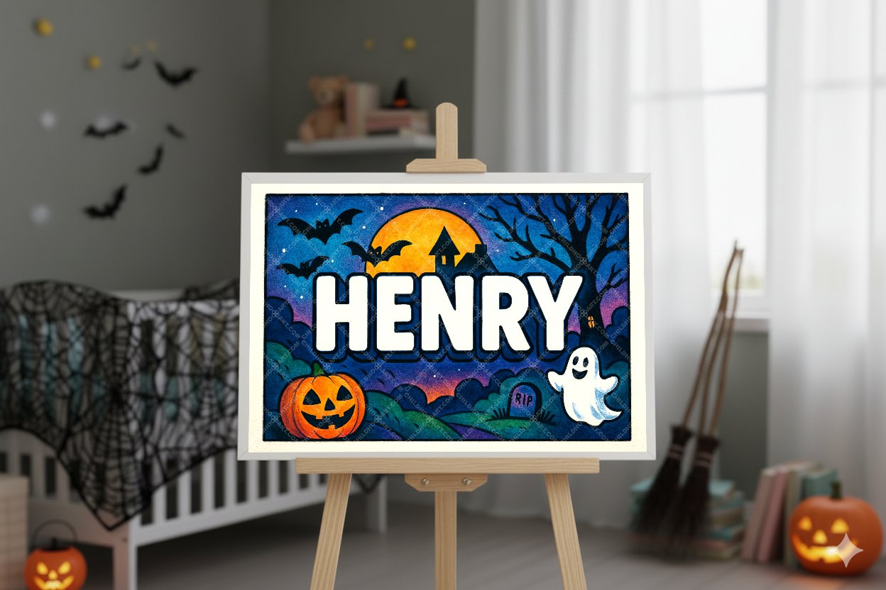 Personalized name art for Henry