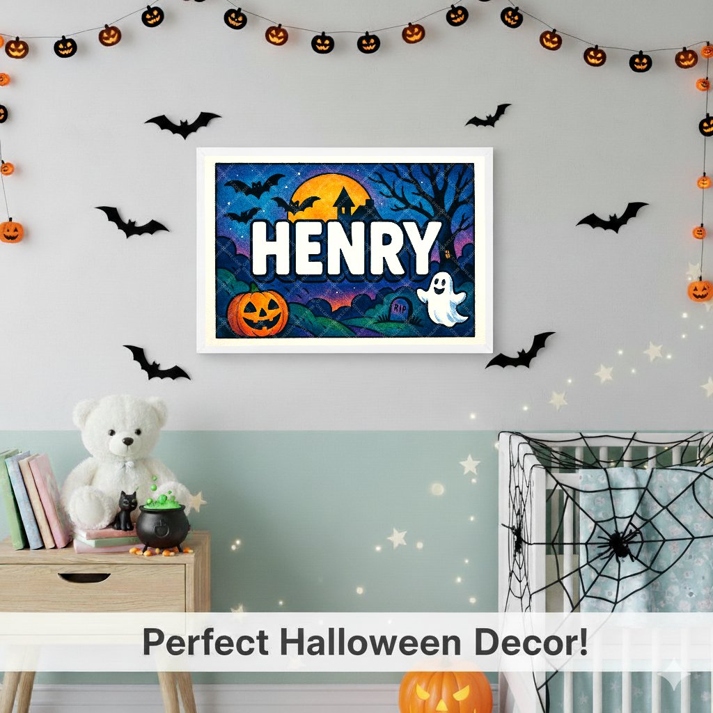 Personalized name art for Henry