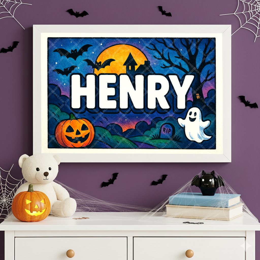 Personalized name art for Henry