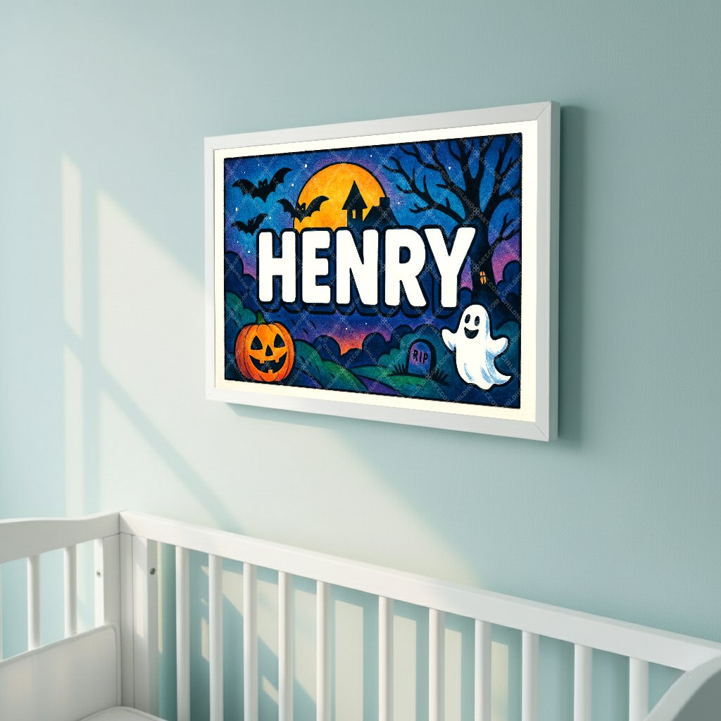 Personalized name art for Henry