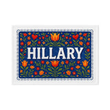 Hillary Name Art - Floral Farmhouse personalized wall print for kids