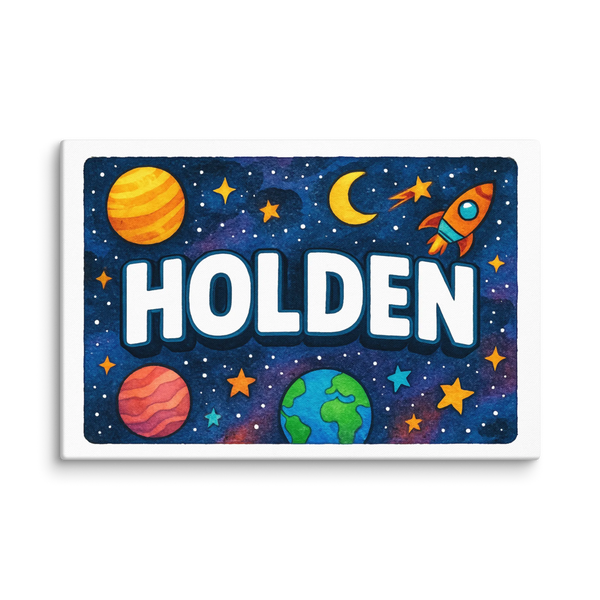 Holden Name Art - Space Explorers Personalized Wall Art