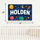 Holden Name Art - Space Explorers personalized wall print for kids