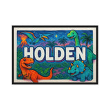 Holden Name Art - Dinosaur Adventure personalized wall print for kids