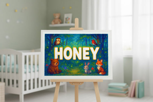 Honey’s Personalized Forest Friends Art