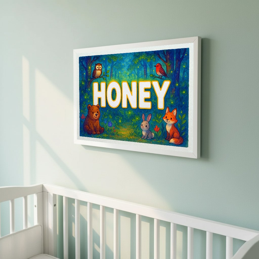 Personalized name art for Honey