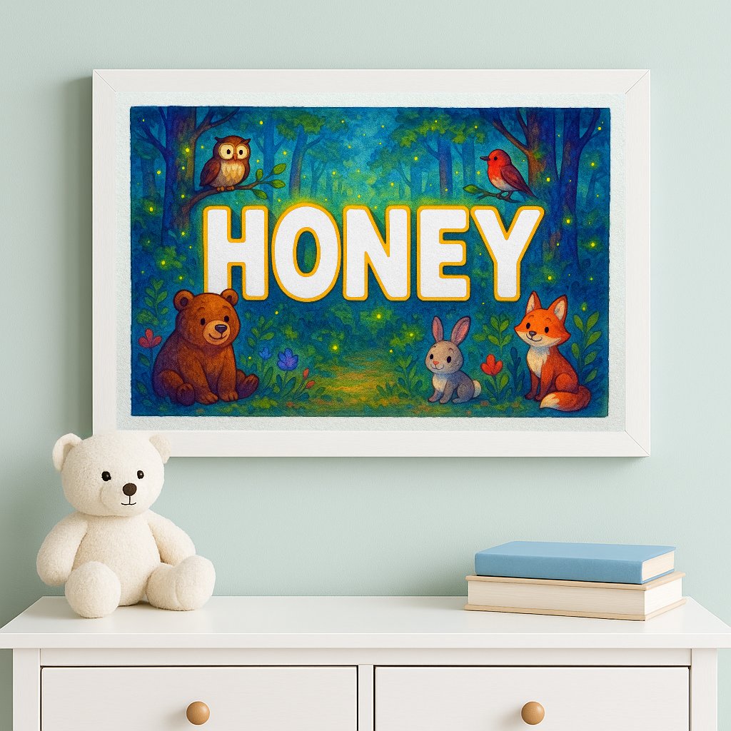 Personalized name art for Honey
