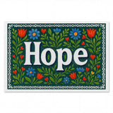 Hope Name Art - Floral Farmhouse personalized wall print for kids