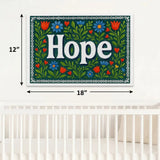 Hope Name Art - Floral Farmhouse personalized wall print for kids