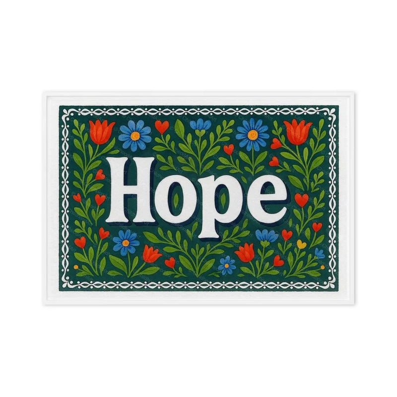 Hope Name Art - Floral Farmhouse personalized wall print for kids