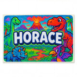 Horace Name Art - Dinosaur Adventure personalized wall print for kids