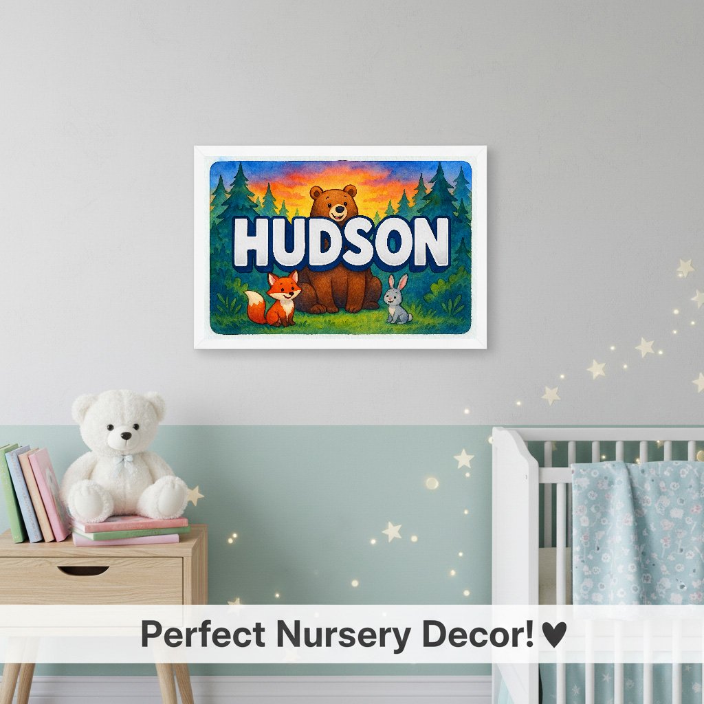 Personalized name art for Hudson
