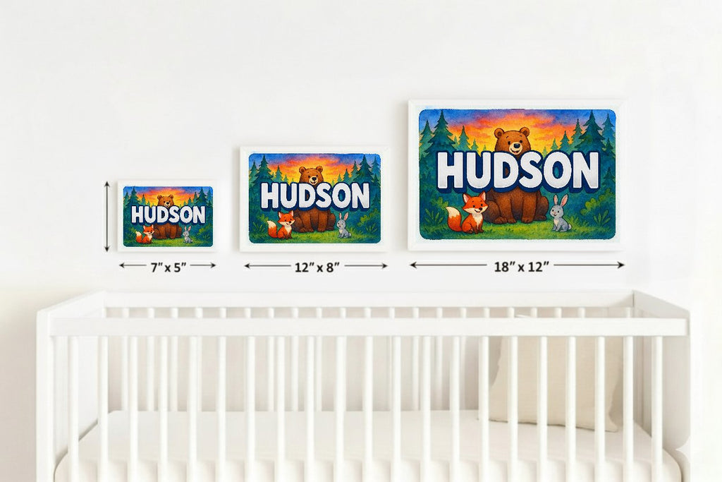 Personalized name art for Hudson