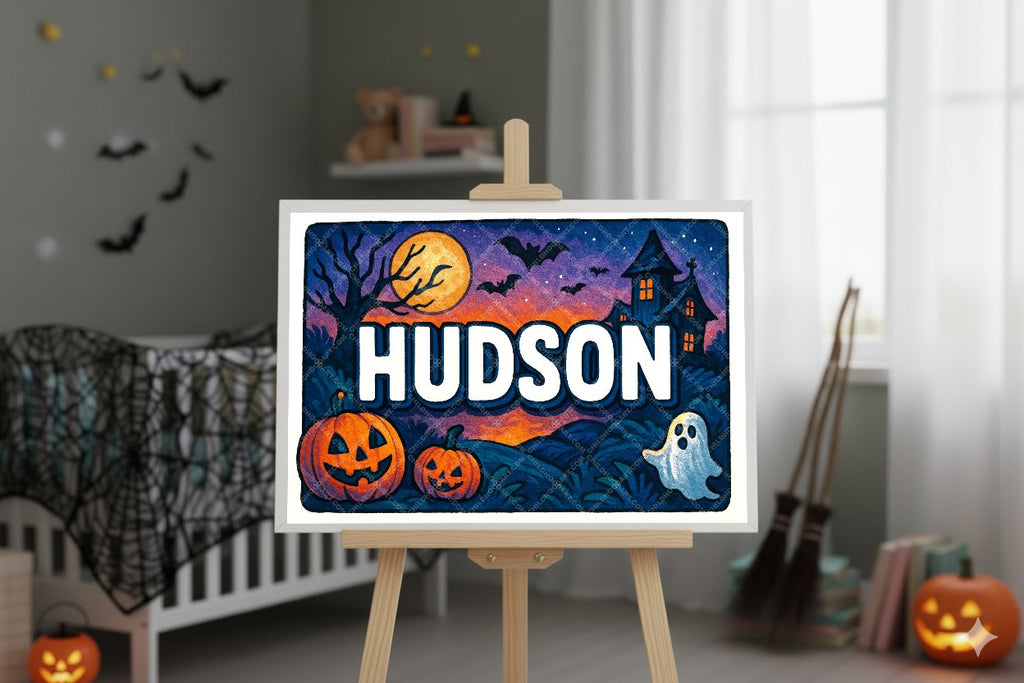 Personalized name art for Hudson