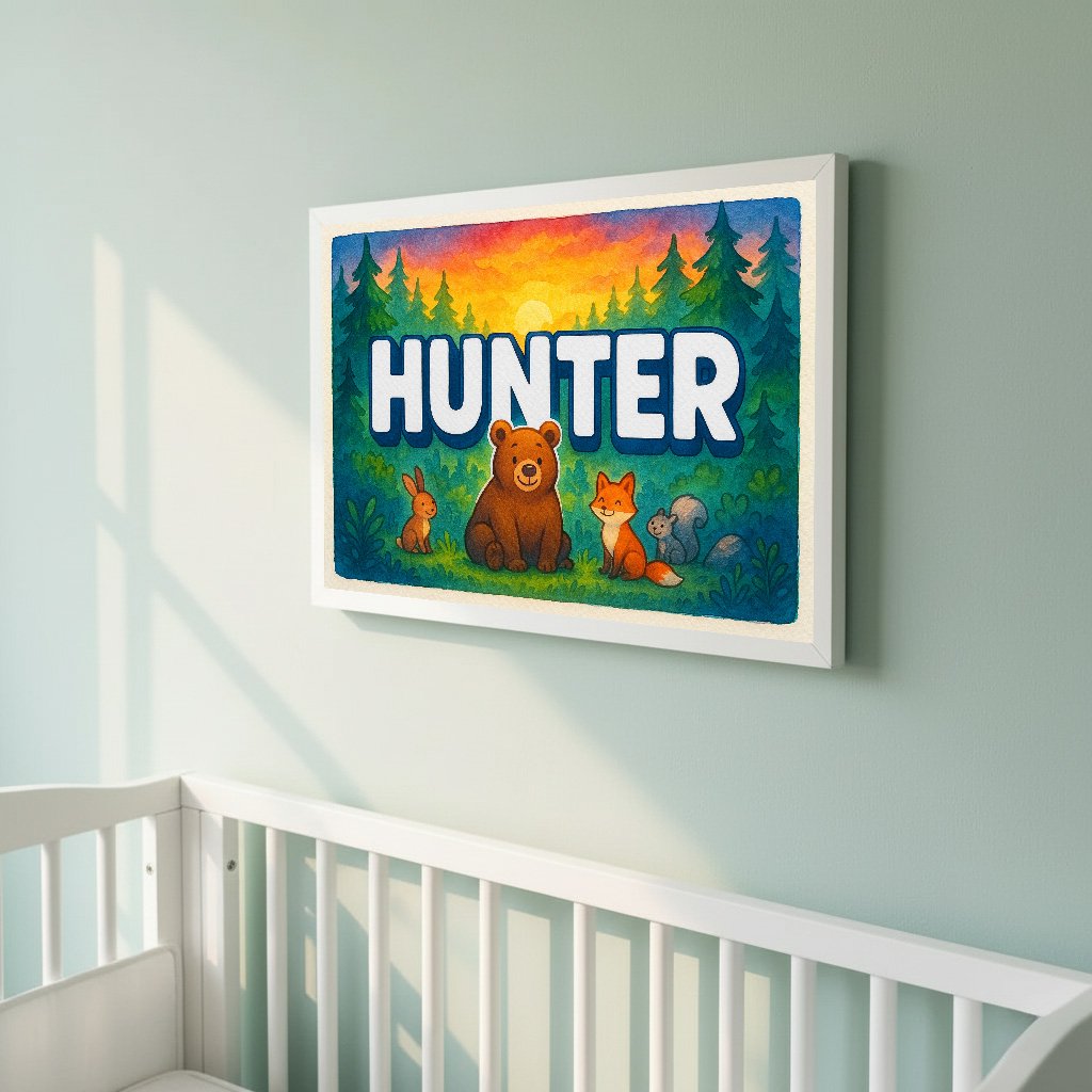 Personalized name art for Hunter