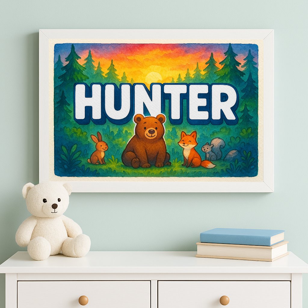 Personalized name art for Hunter