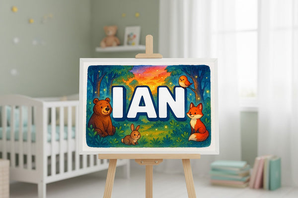 Ian’s Personalized Forest Friends Art